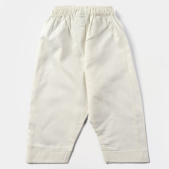 Infant Boys Poly Viscose Eastern Bottom-White