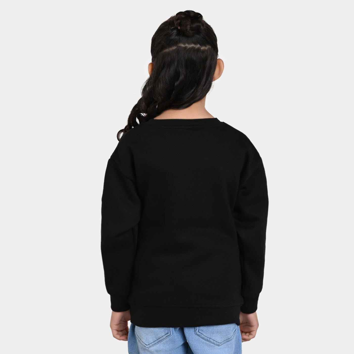 Girls Fleece Sweatshirt Character Shine - BLACK