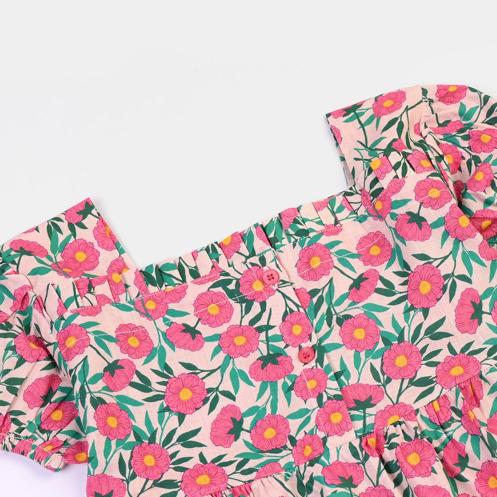 Girls Casual Frock Bloom-Multi