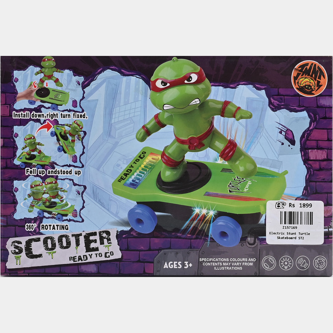 Electric Stunt Turtle Skateboard Toy