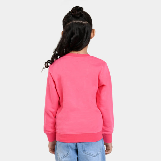 Girls Fleece Sweatshirt Winter Land - Pink