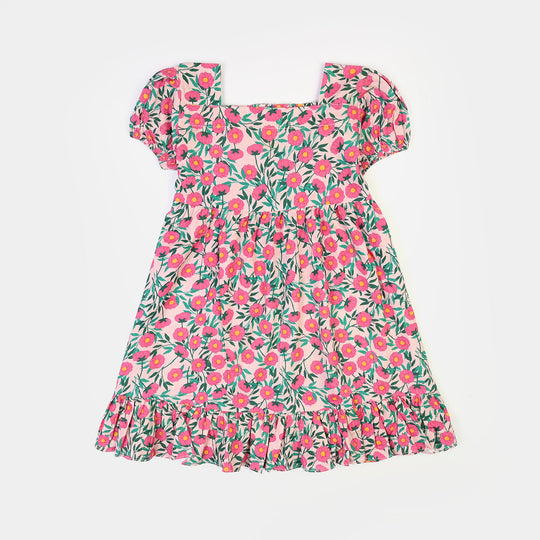 Girls Casual Frock Bloom-Multi