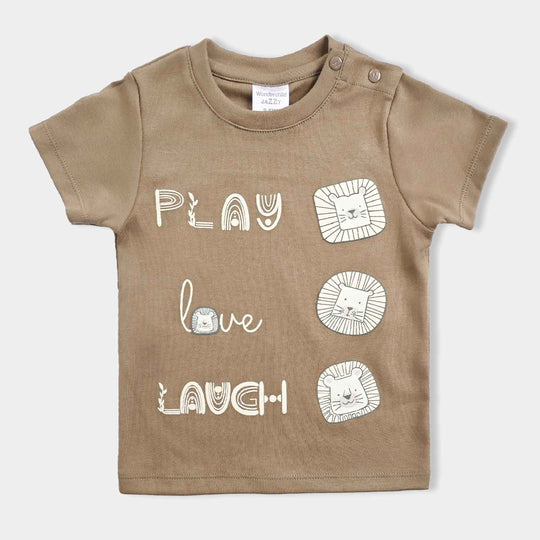 Infant Boys Cotton Interlock Suit -L.BROWN