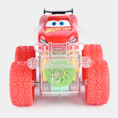 Friction Gear Car Toy With Light For Kids