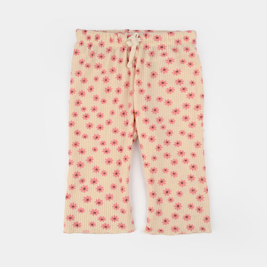 Infant Girls Waffle Suit (Flora) - Peach