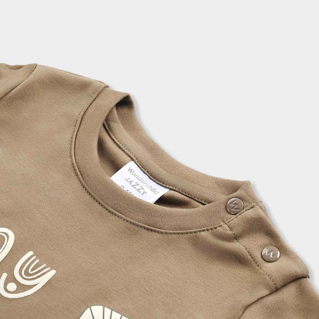 Infant Boys Cotton Interlock Suit -L.BROWN