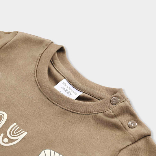 Infant Boys Cotton Interlock Suit -L.BROWN