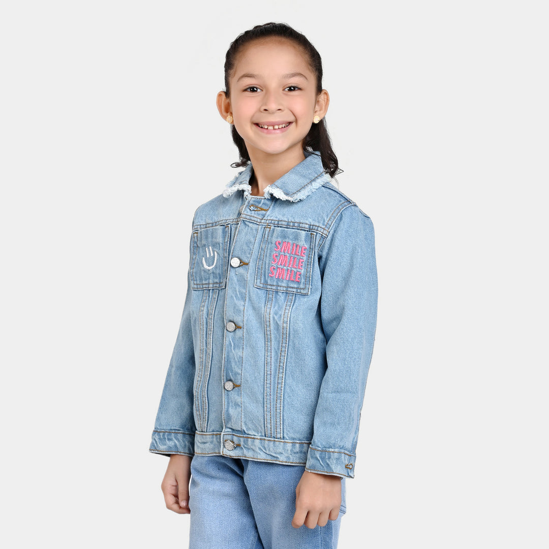 Girls Denim Jacket Vibe Tribe-LT.Blue