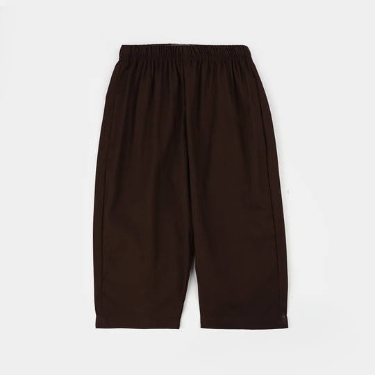 Infant Boys Poly Viscose Kurta Pajama (Choco) - Brown