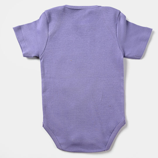 Infant Unisex Cotton Interlock Basic Romper Rainbow-V.Tulip