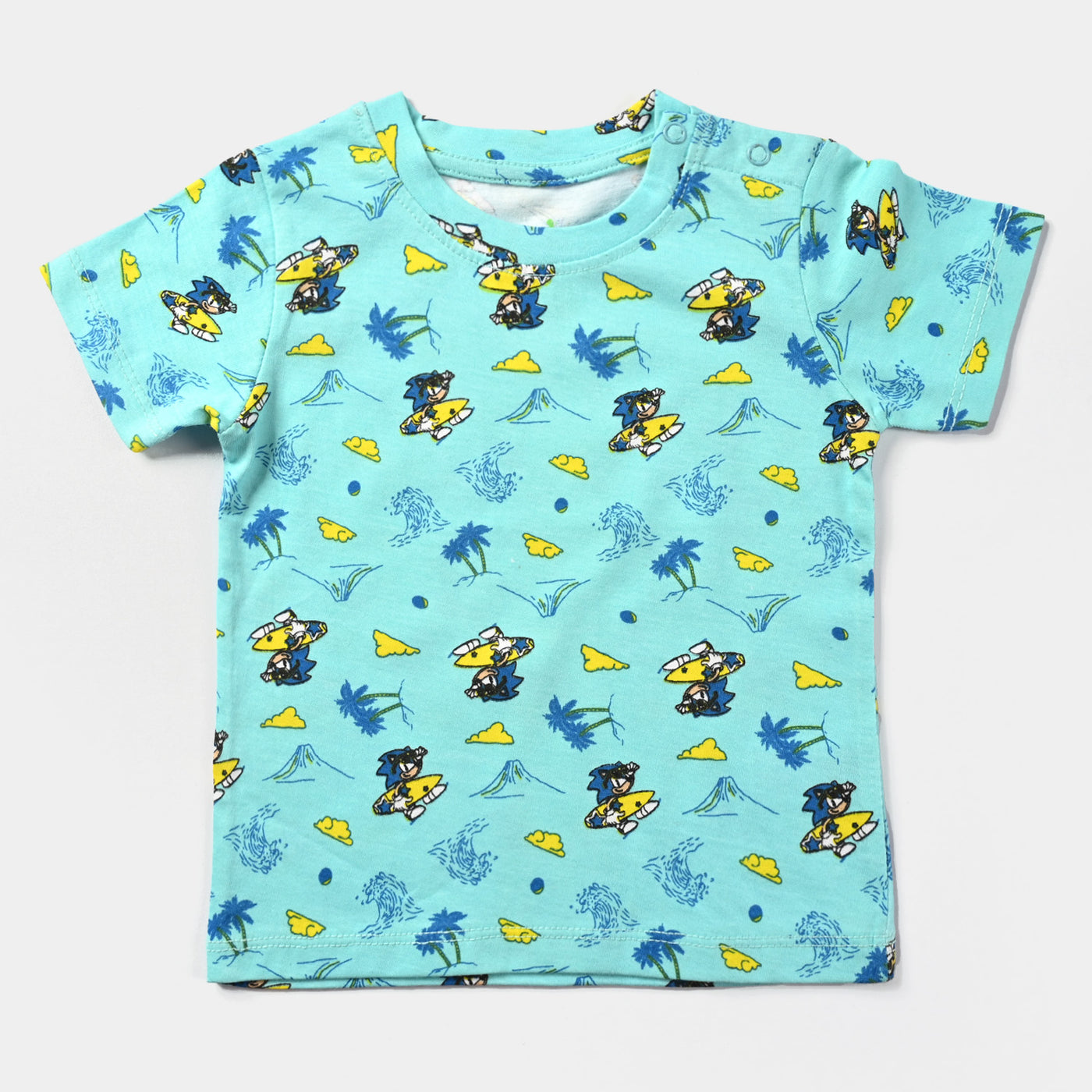 Infant Boys Cotton Jersey T-Shirt -T.Turqouise