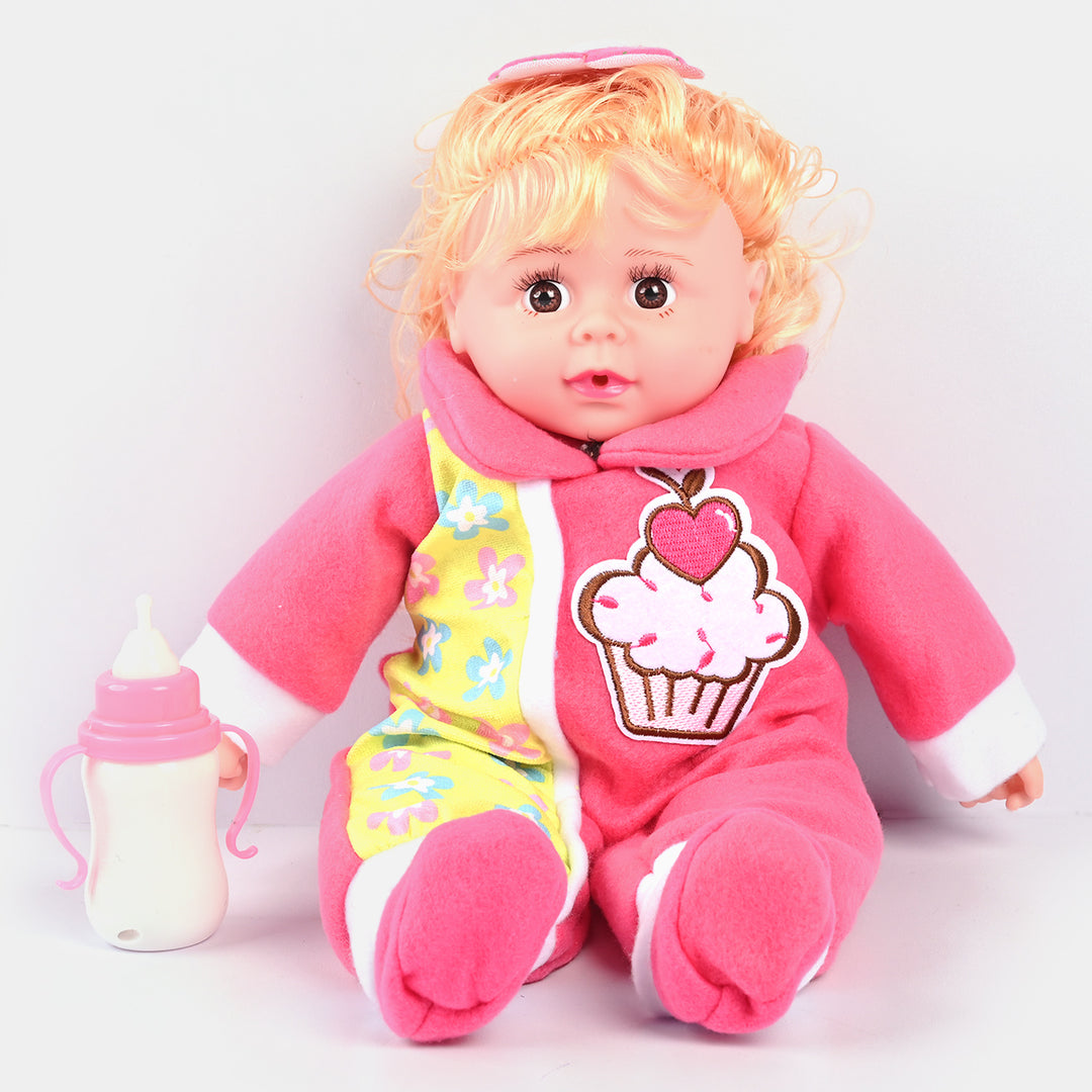 Stuff Doll With Light & Sound Feeder | PINK