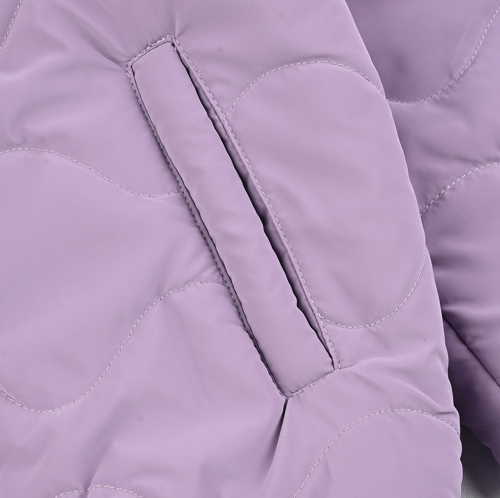 Girls Quilted Jacket F/S-Purple