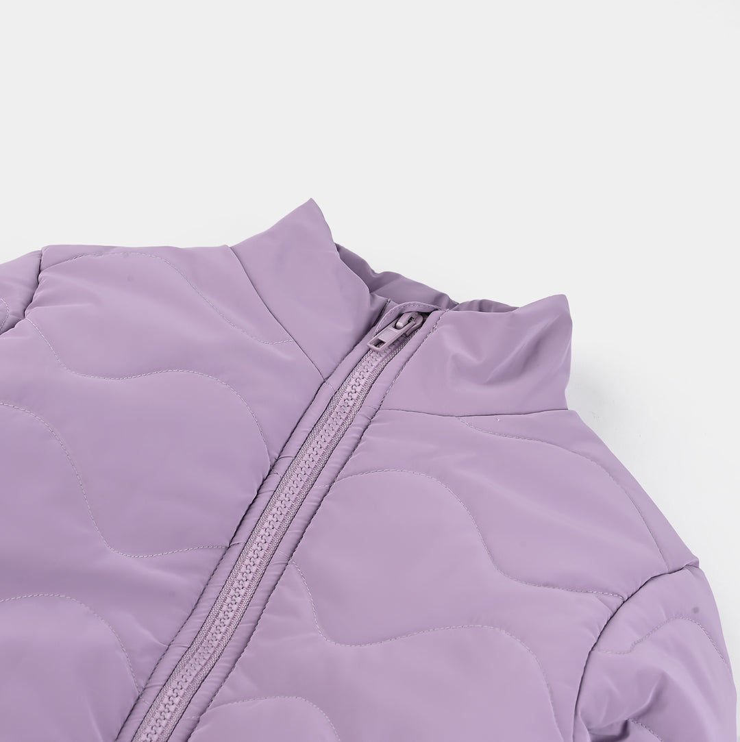 Girls Quilted Jacket F/S-Purple