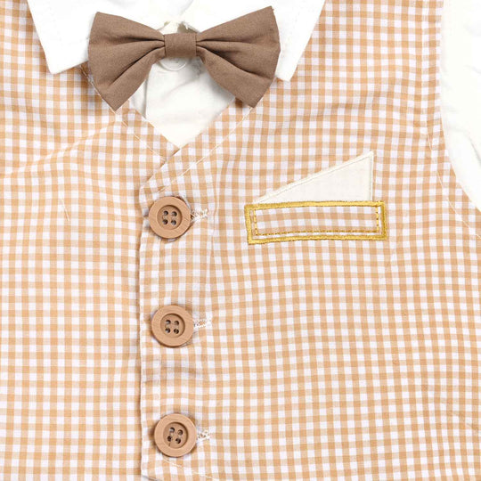Infant Boys Cotton Interlock Suit -L.B Check