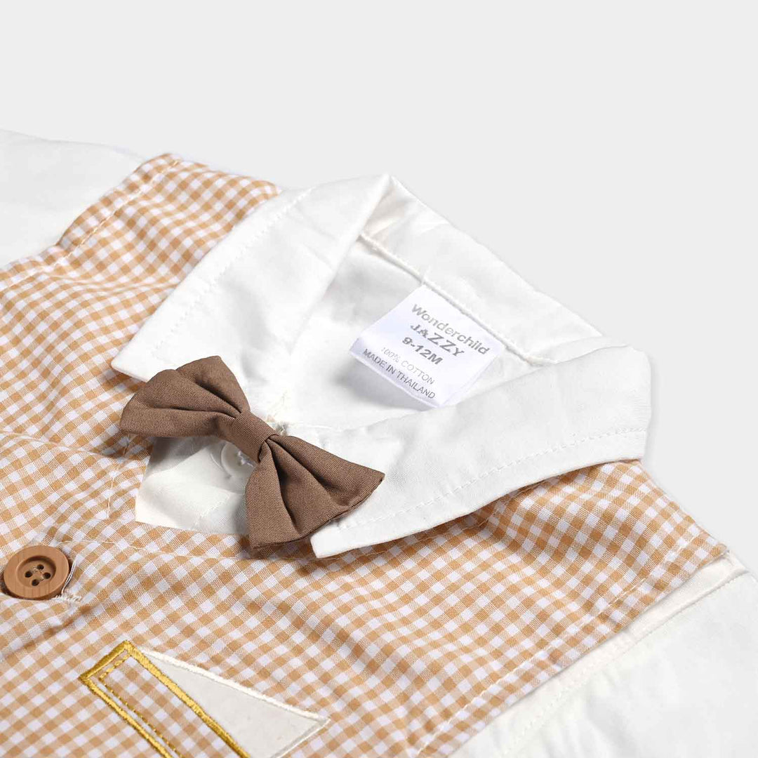 Infant Boys Cotton Interlock Suit -L.B Check