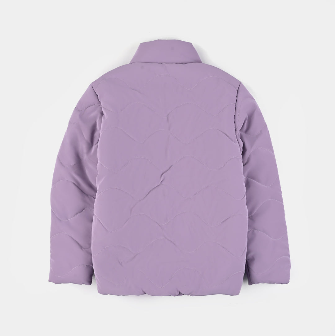 Girls Quilted Jacket F/S-Purple