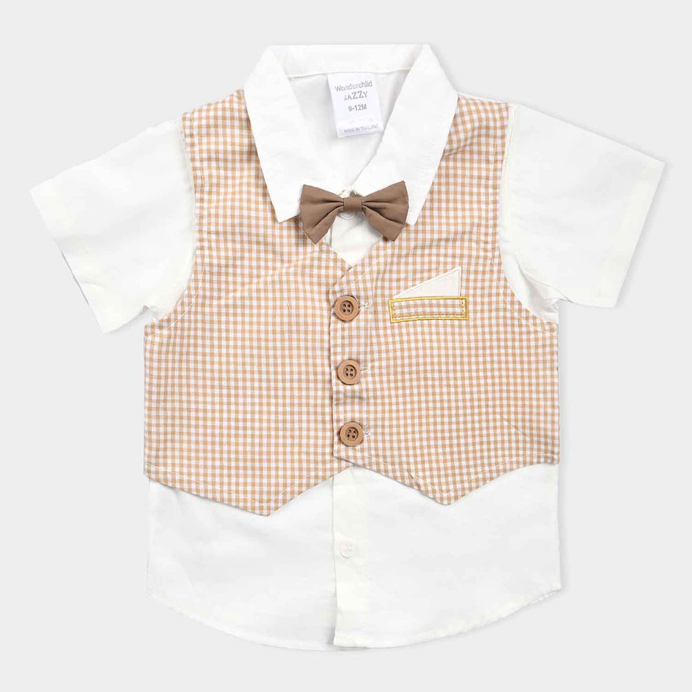 Infant Boys Cotton Interlock Suit -L.B Check