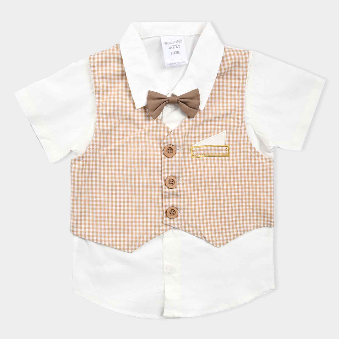 Infant Boys Cotton Interlock Suit -L.B Check