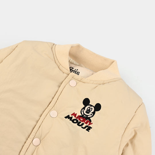 Infant Boys Quilted Jacket F/S-White