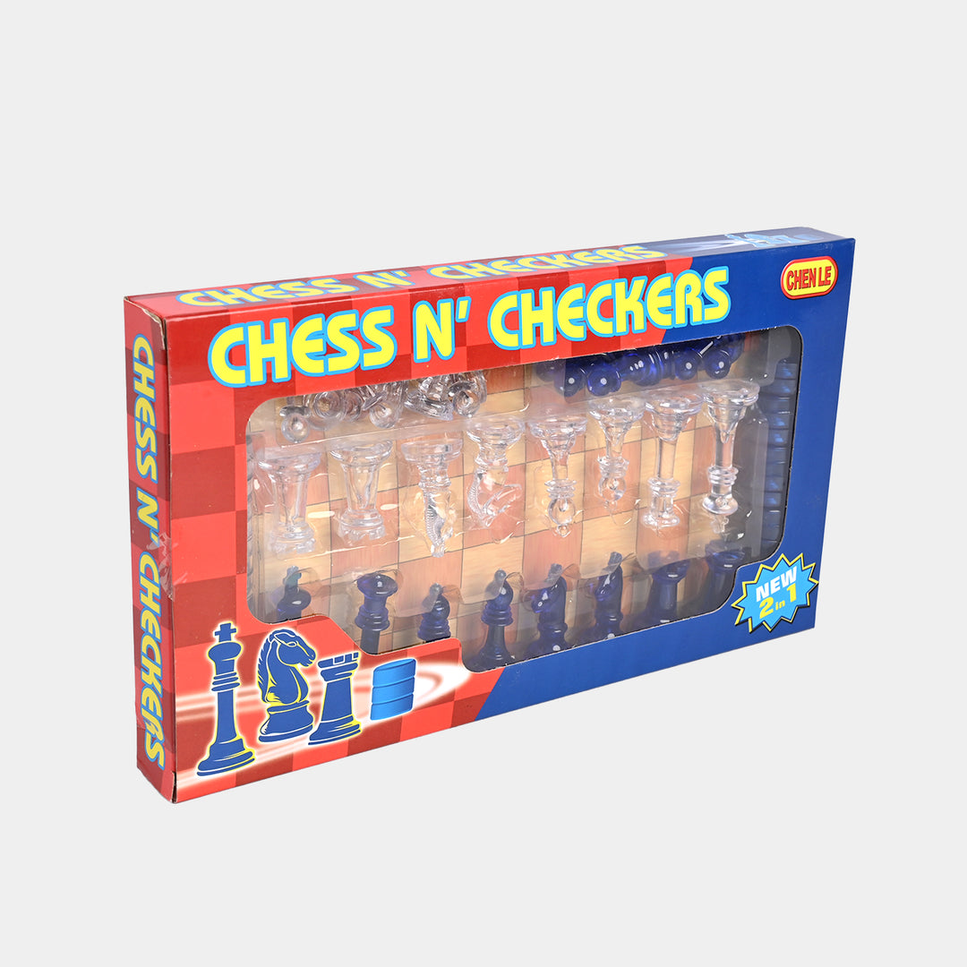 2-in-1 Chess & Checkers Set