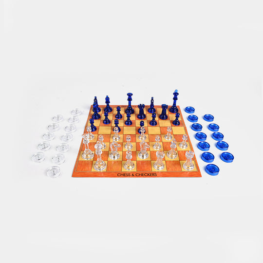 2-in-1 Chess & Checkers Set