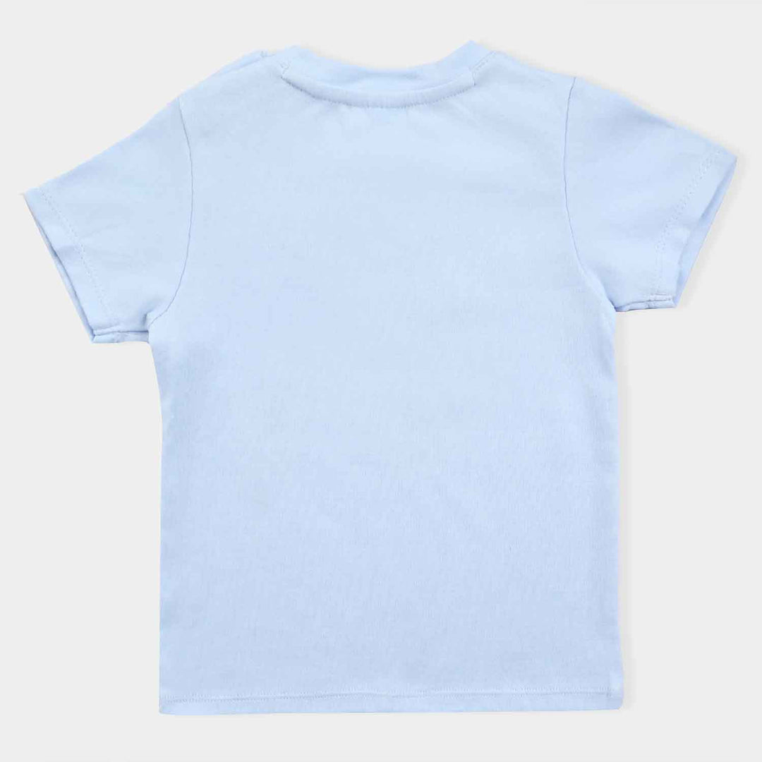 Infant Boys Cotton Interlock Suit -L.Blue