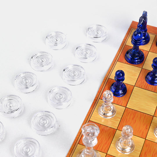 2-in-1 Chess & Checkers Set