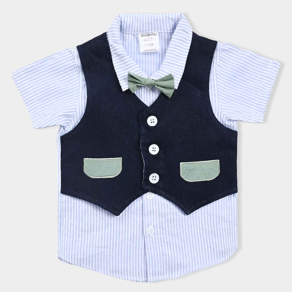 Infant Boys Cotton Interlock Suit -NAVY