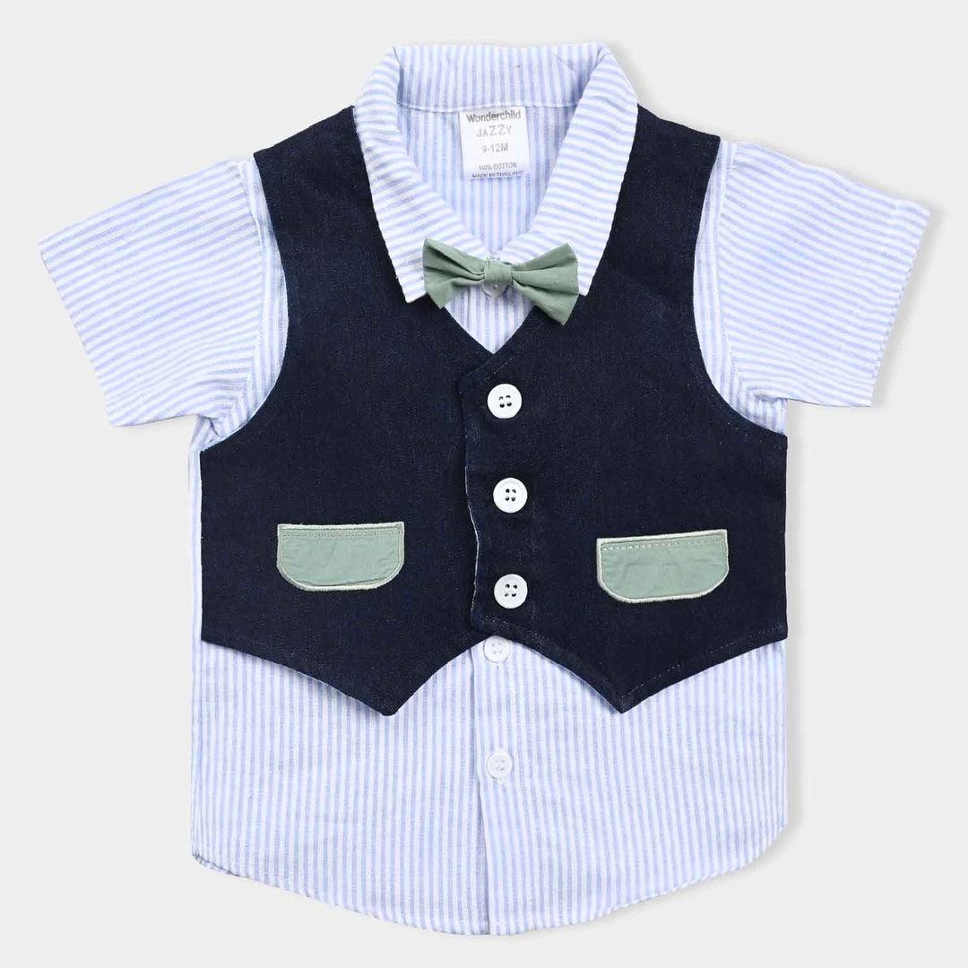 Infant Boys Cotton Interlock Suit -NAVY