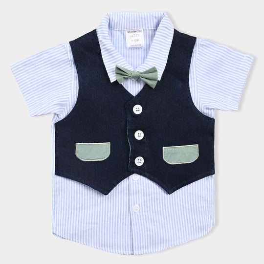 Infant Boys Cotton Interlock Suit -NAVY