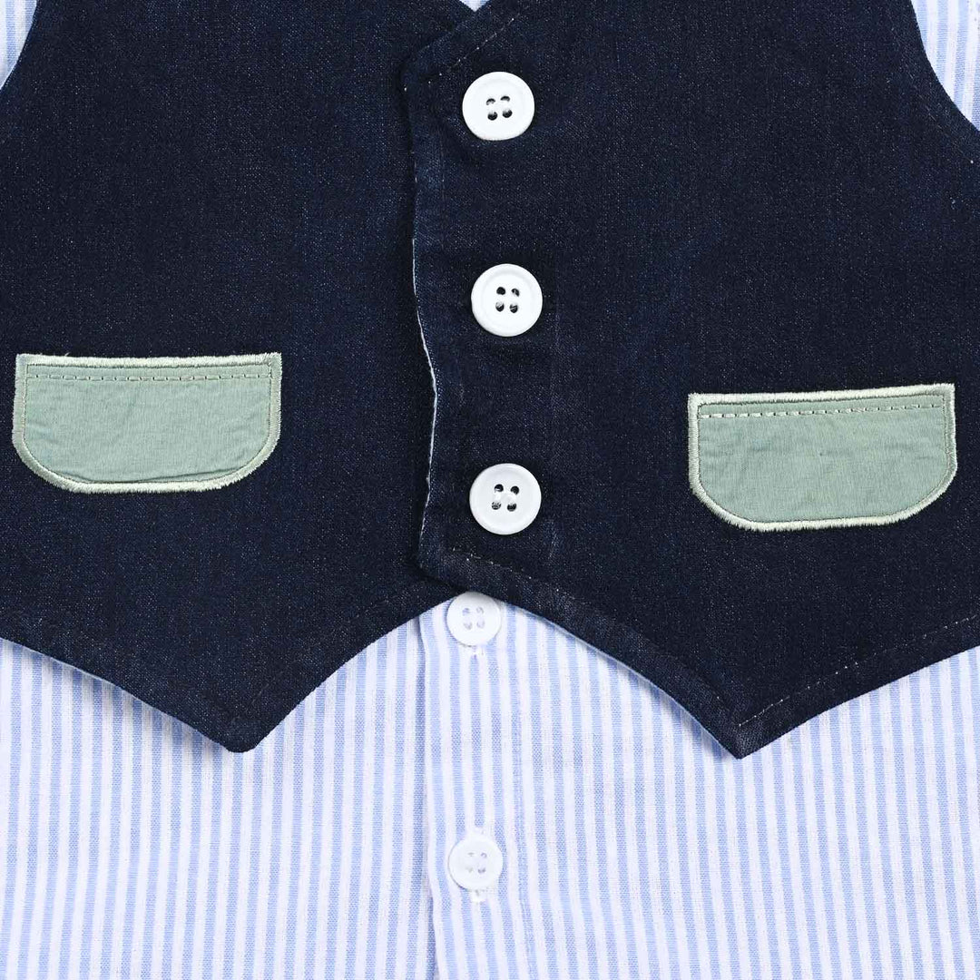 Infant Boys Cotton Interlock Suit -NAVY
