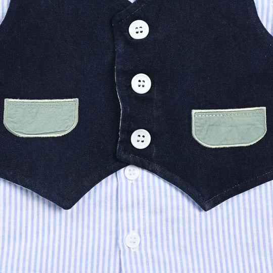 Infant Boys Cotton Interlock Suit -NAVY