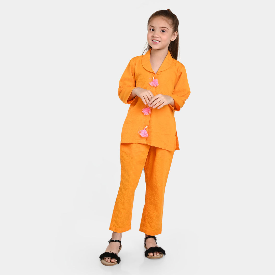 Girls Cotton Co-ord Set 3006-Citrus