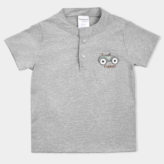 Infant Boys Cotton Interlock Suit -GREY