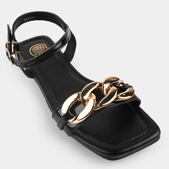 Girls Sandal U-K07-BLACK