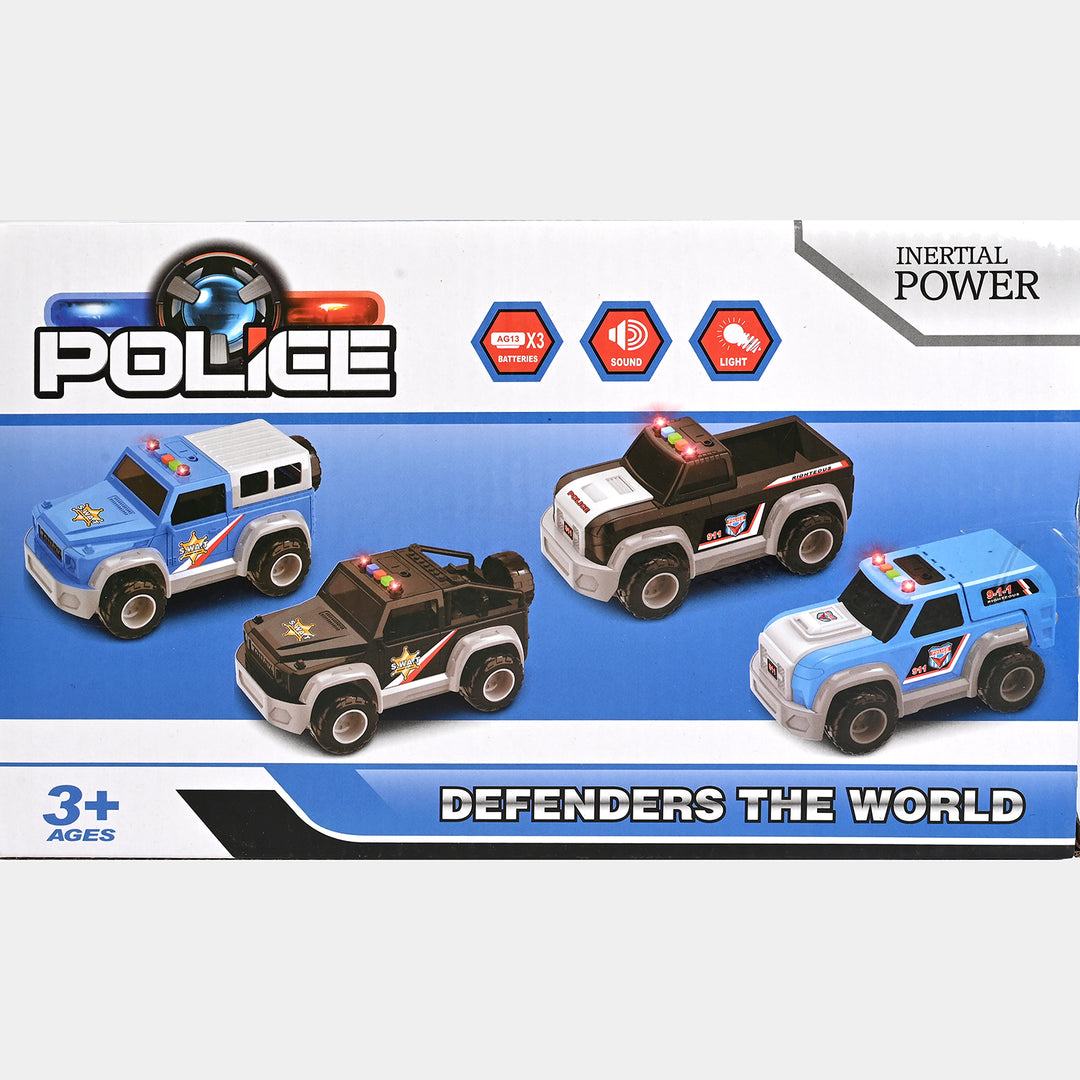 Friction Police Jeep With Light & Sound For Kids