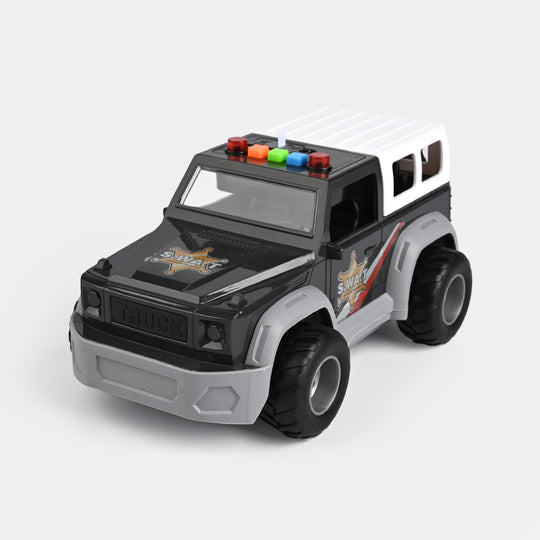 Friction Police Jeep With Light & Sound For Kids
