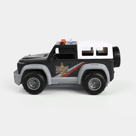 Friction Police Jeep With Light & Sound For Kids
