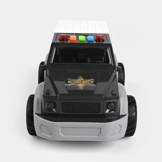 Friction Police Jeep With Light & Sound For Kids