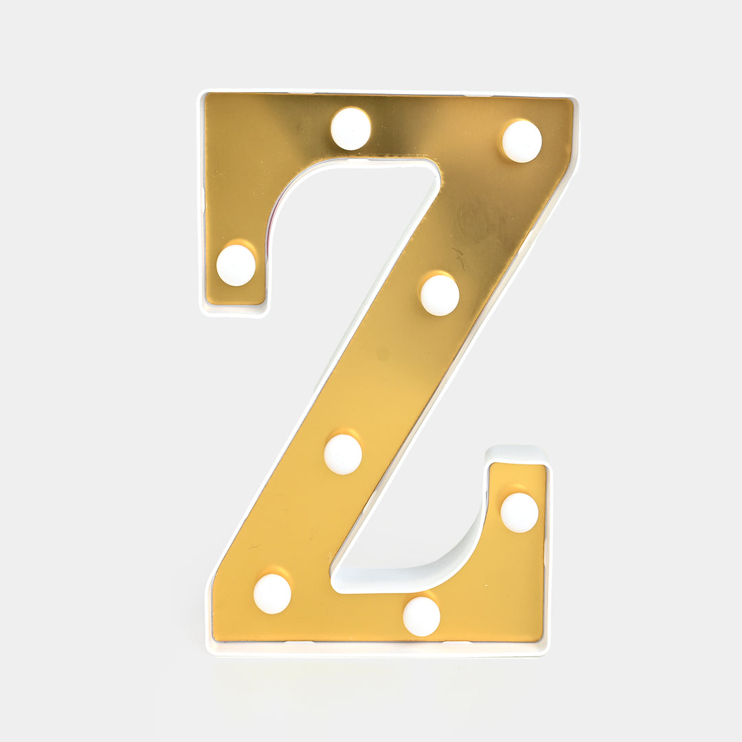 Decoration HBD Led Light Golden "Z"