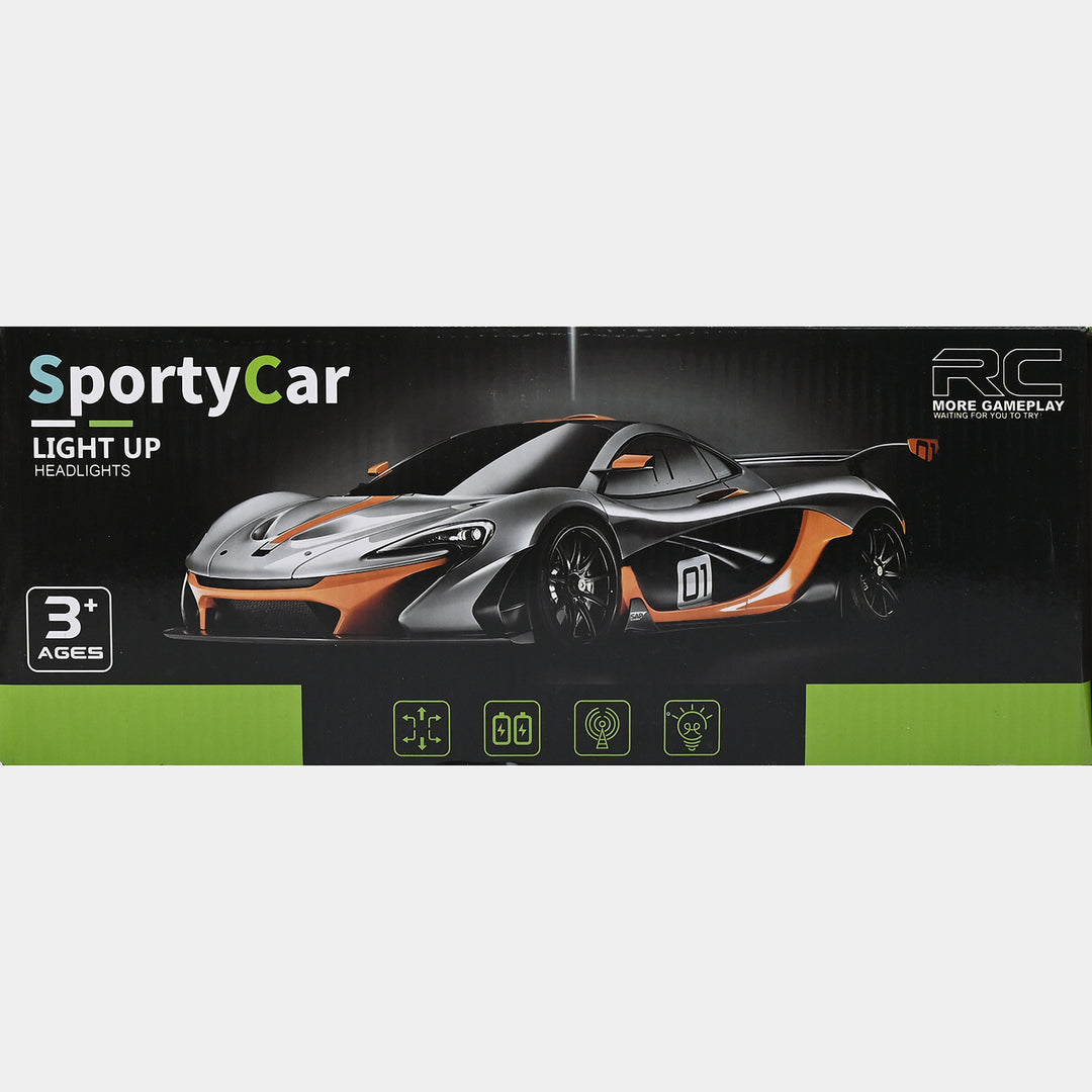 SportyCar – 1:16 Scale Remote Control Sports Car (Yellow)