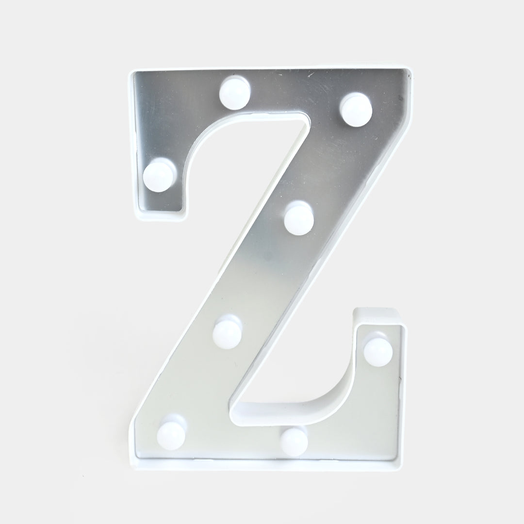 Decoration HBD Led Light Silver "Z"