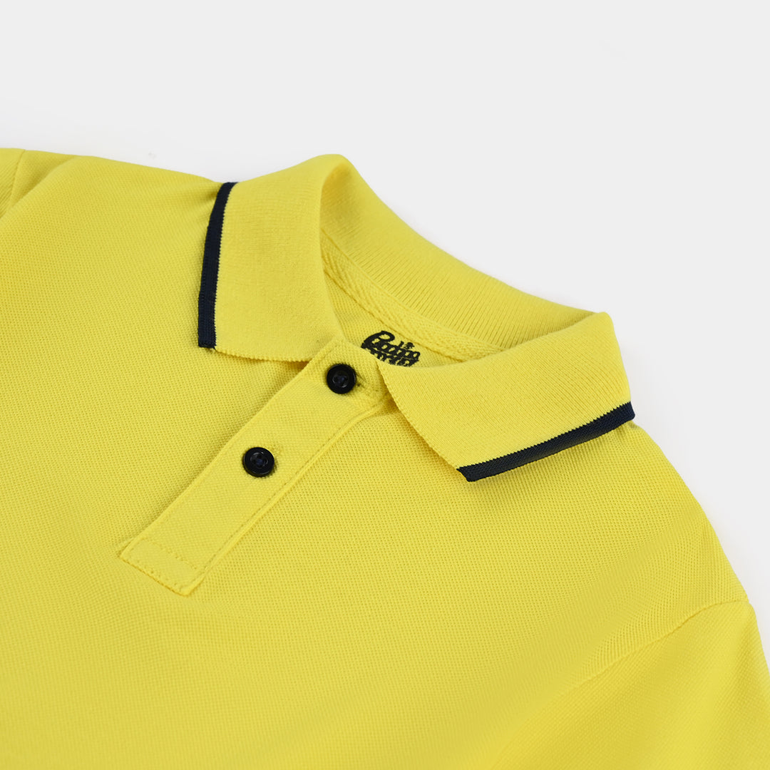 Boys Jumbo Pique Polo Basic-B.Yellow