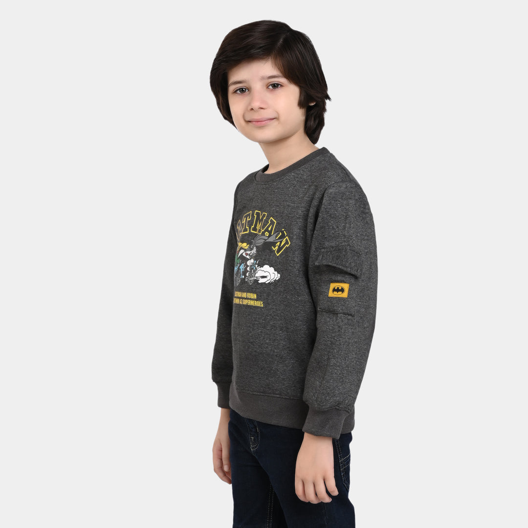 Boys Fleece Sweatshirt Super stars-D Grey