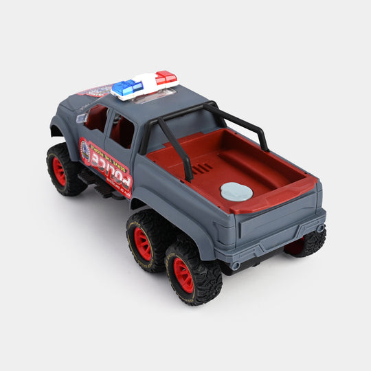 Remote-Controlled 6-Wheel Police Pickup Truck