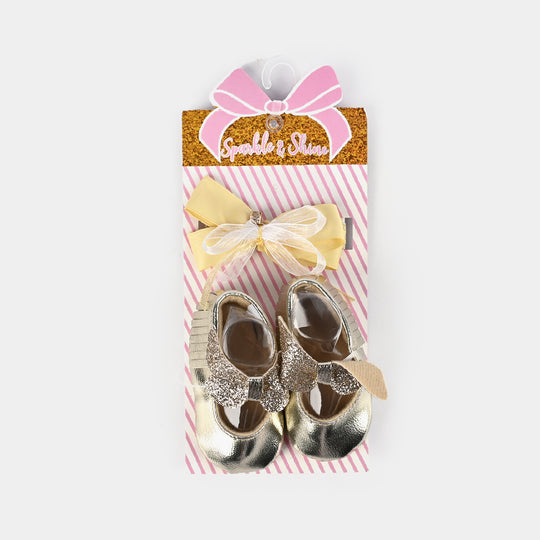 Baby Shoes With Head Band