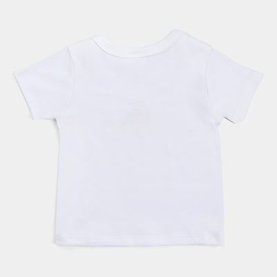 Infant Girls Cotton Interlock 3PCs Set-White