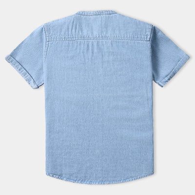 Boys Denim Shirt Pocket Styling-MD.Blue