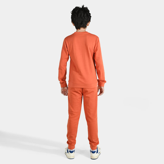 Boys Jersey/Terry 2 Piece Suit - Orange